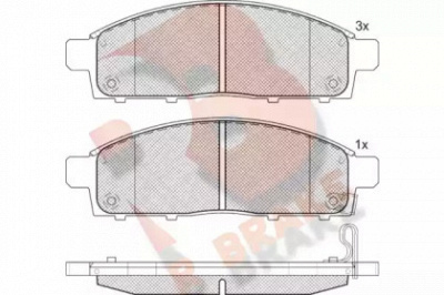 R BRAKE rb1784 -  Комплект тормозных колодок, дисковый тормоз